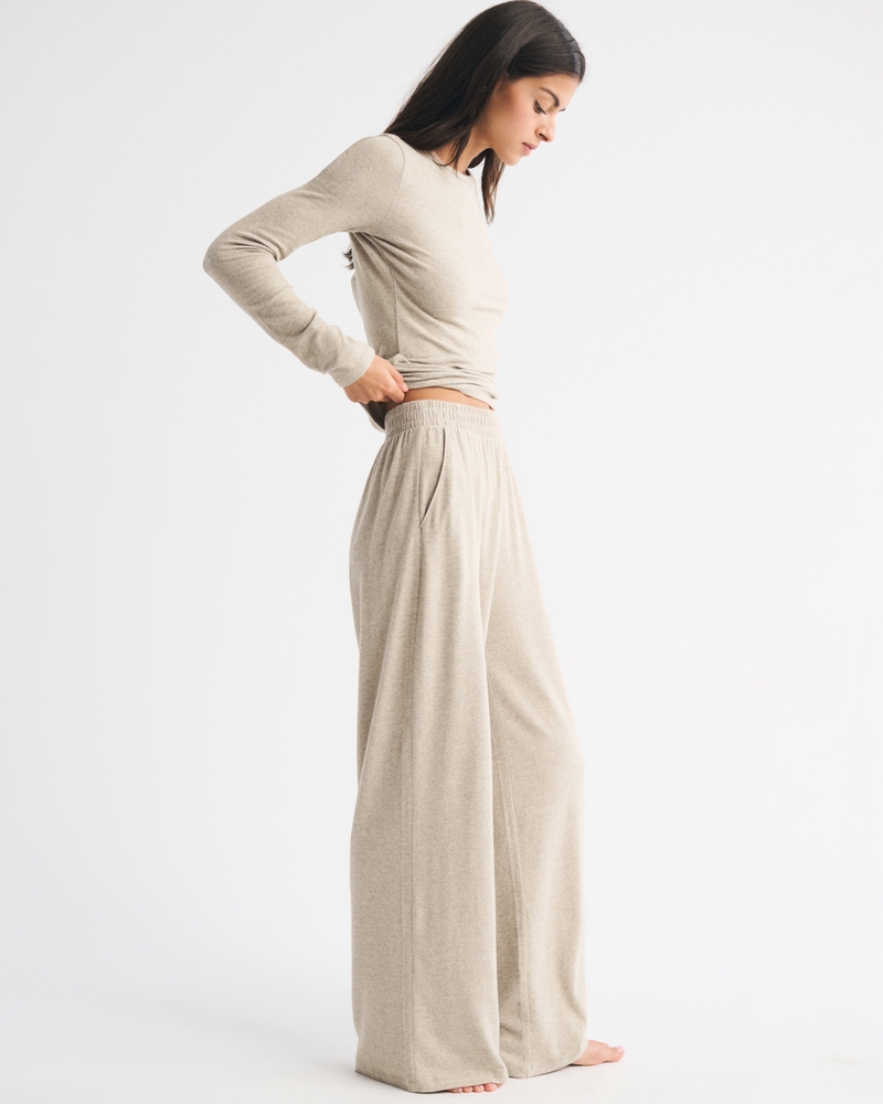 Lounge Brushed Wide Leg Sweatpant