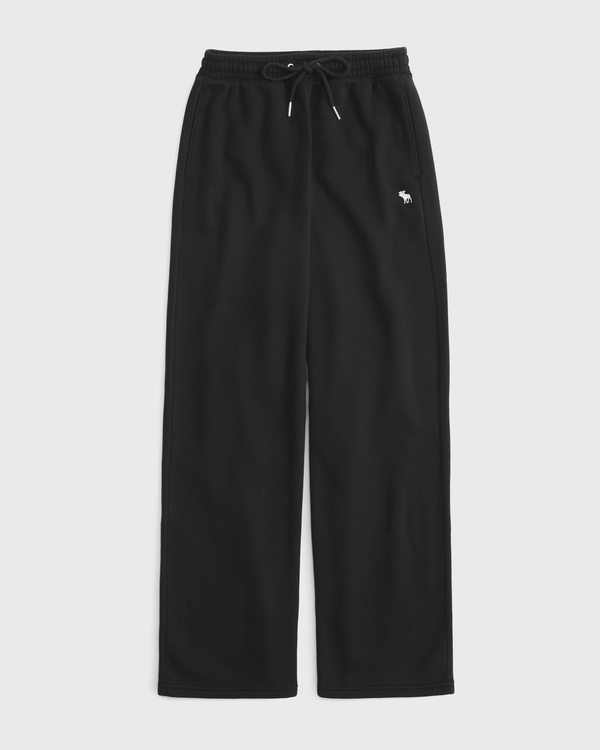アイコン リラックス ストレート スウェットパンツ, ブラック view 1