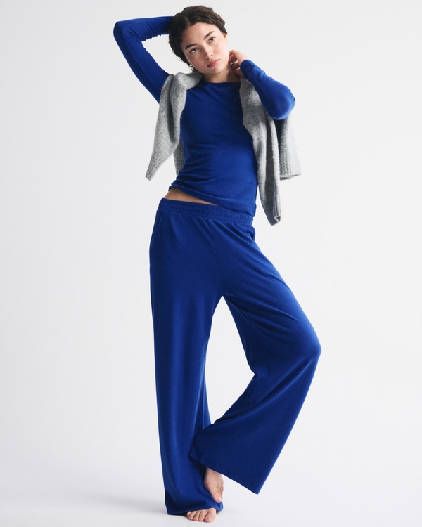 Lounge Brushed Wide Leg Sweatpant