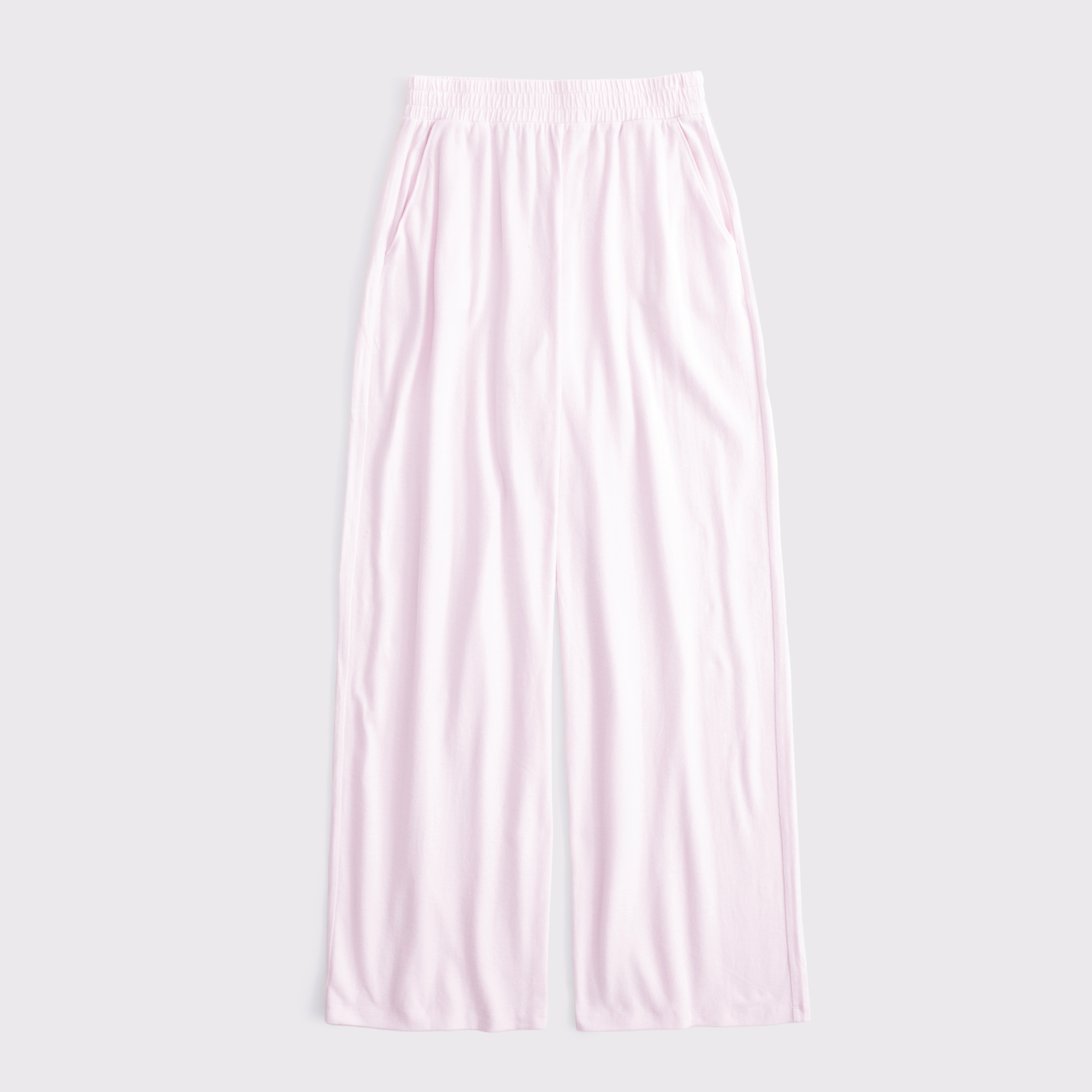 Abercrombie & Fitch Lounge Brushed Wide Leg Sweatpant In Pink
