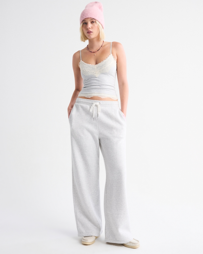 High Rise Sunday Wide Leg Sweatpant
