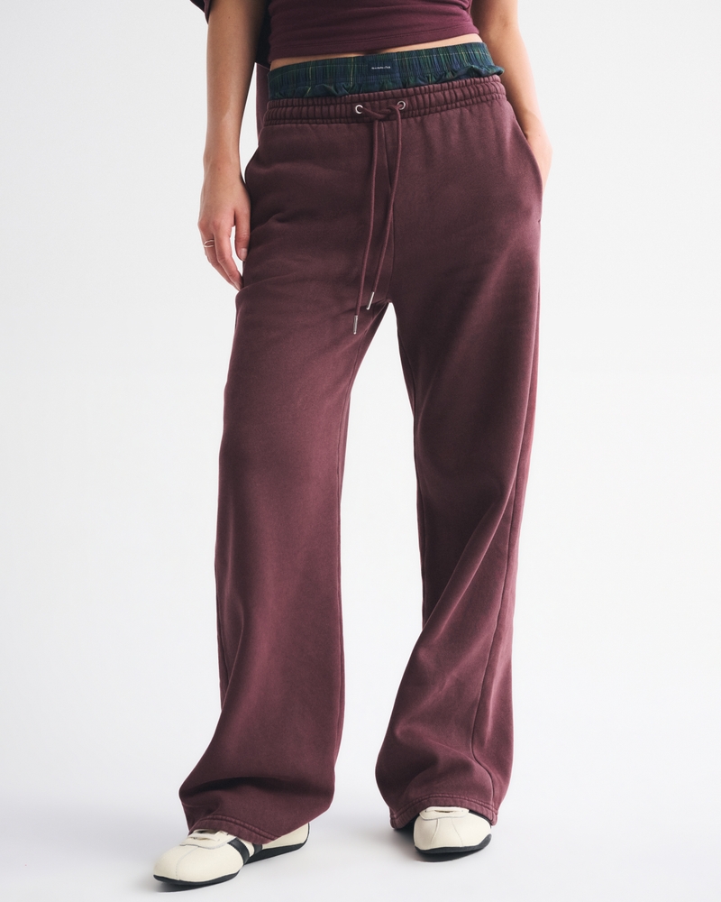 High Rise Sunday Wide Leg Sweatpant