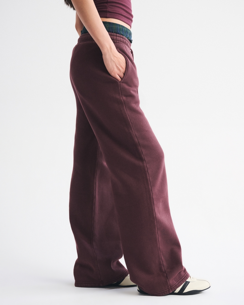 High Rise Sunday Wide Leg Sweatpant