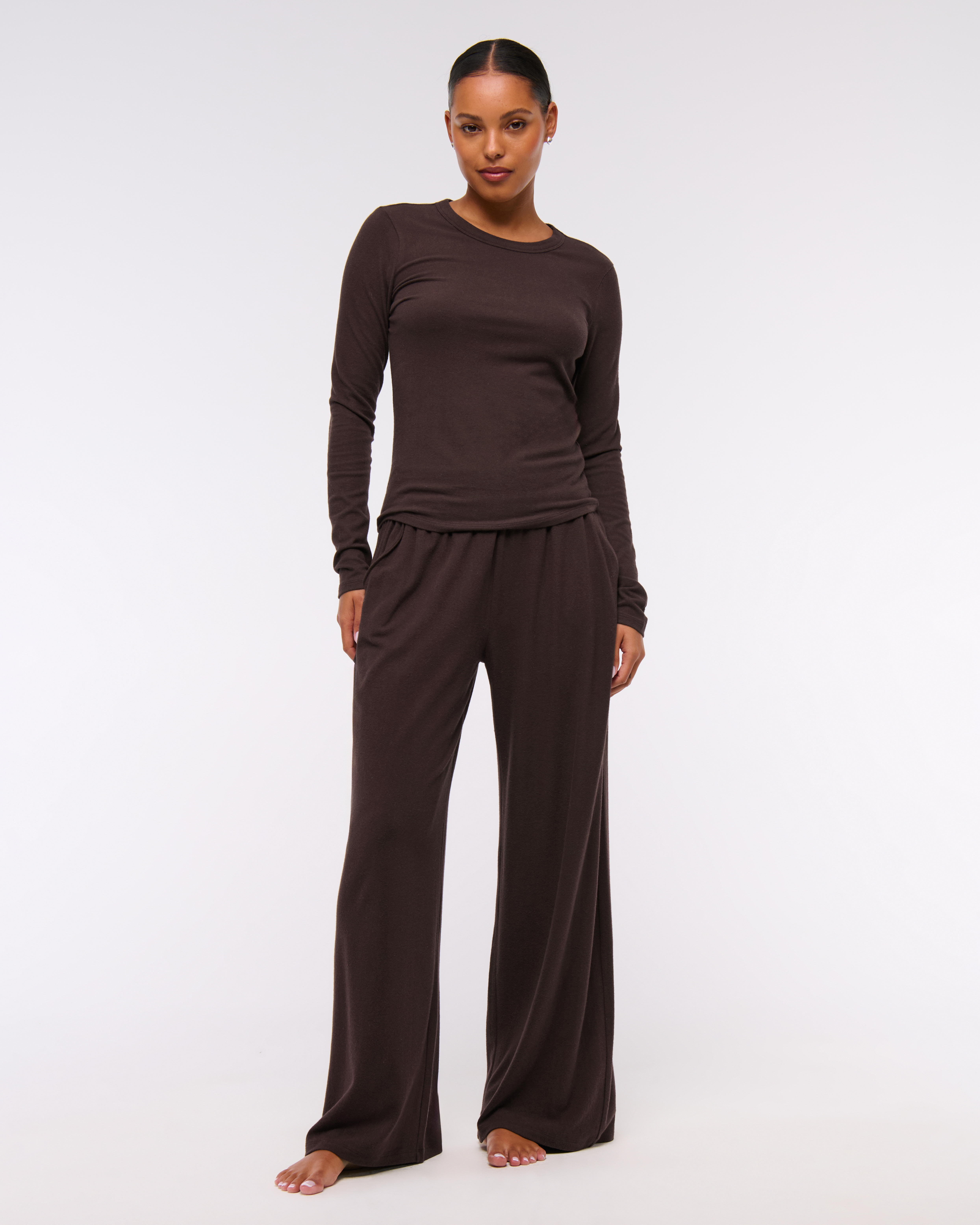 Женские брюки Abercrombie & Fitch Cozy Lounge Knit Wide Leg Sweatpant — фото 2