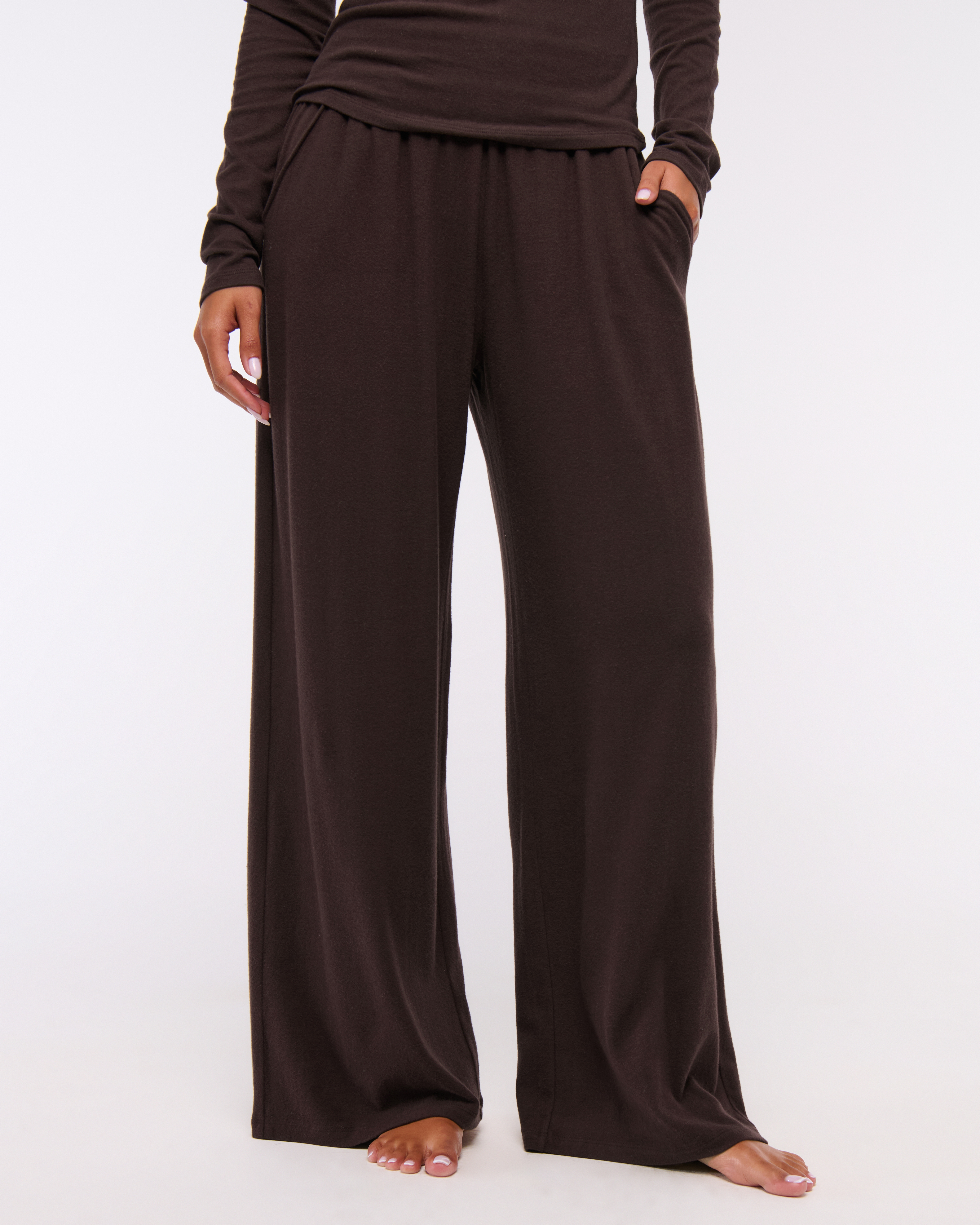 Женские брюки Abercrombie & Fitch Cozy Lounge Knit Wide Leg Sweatpant — фото 3