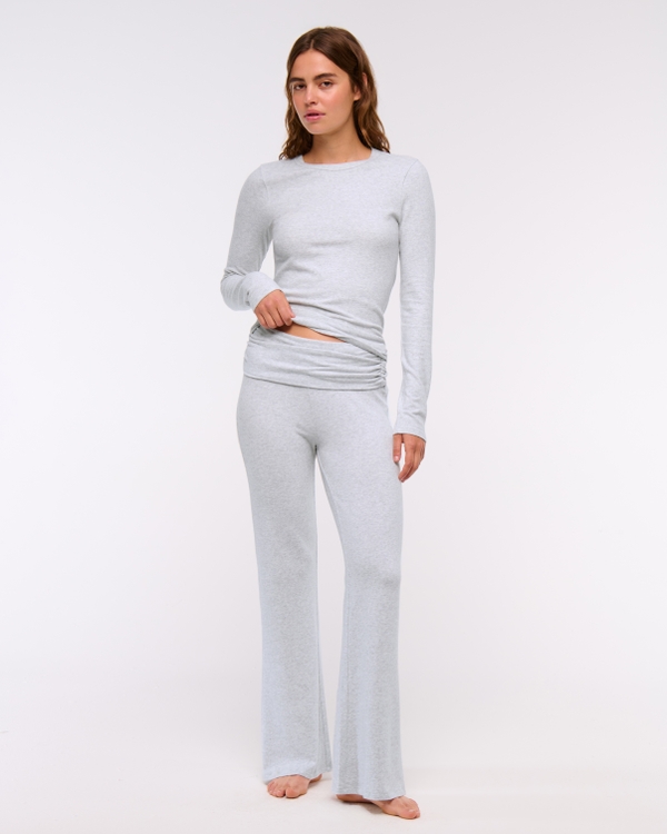 Foldover Boot Pant, Light Gray view 1