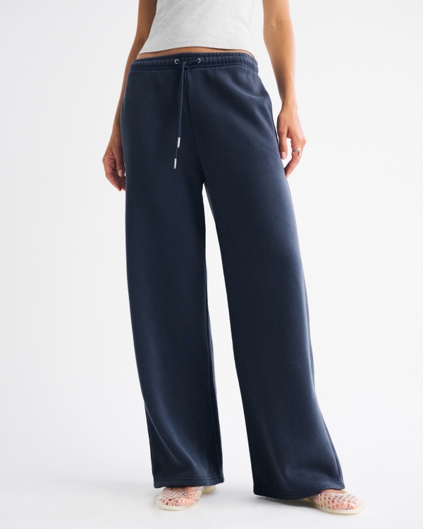 High Rise Sunday Wide Leg Sweatpant, Sapphire view 2