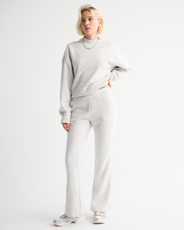 High Rise Sunday Flare Sweatpant, Light Gray view 1