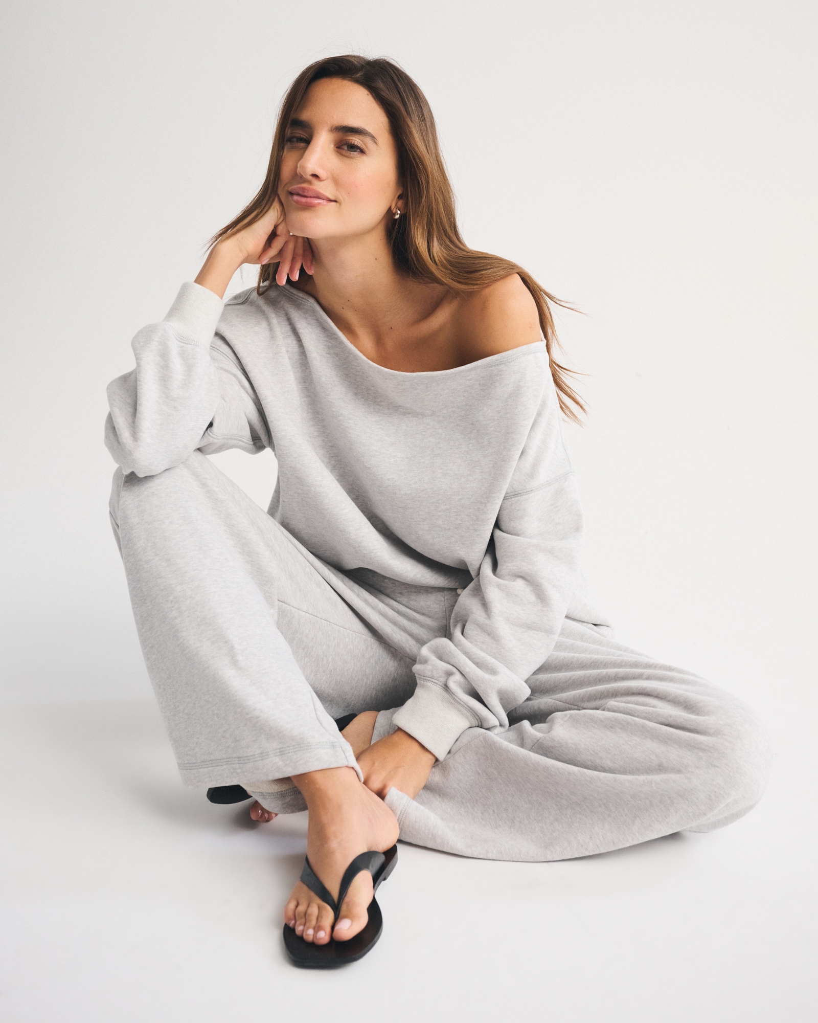 High Rise Sunday Terry Wide Leg Sweatpant