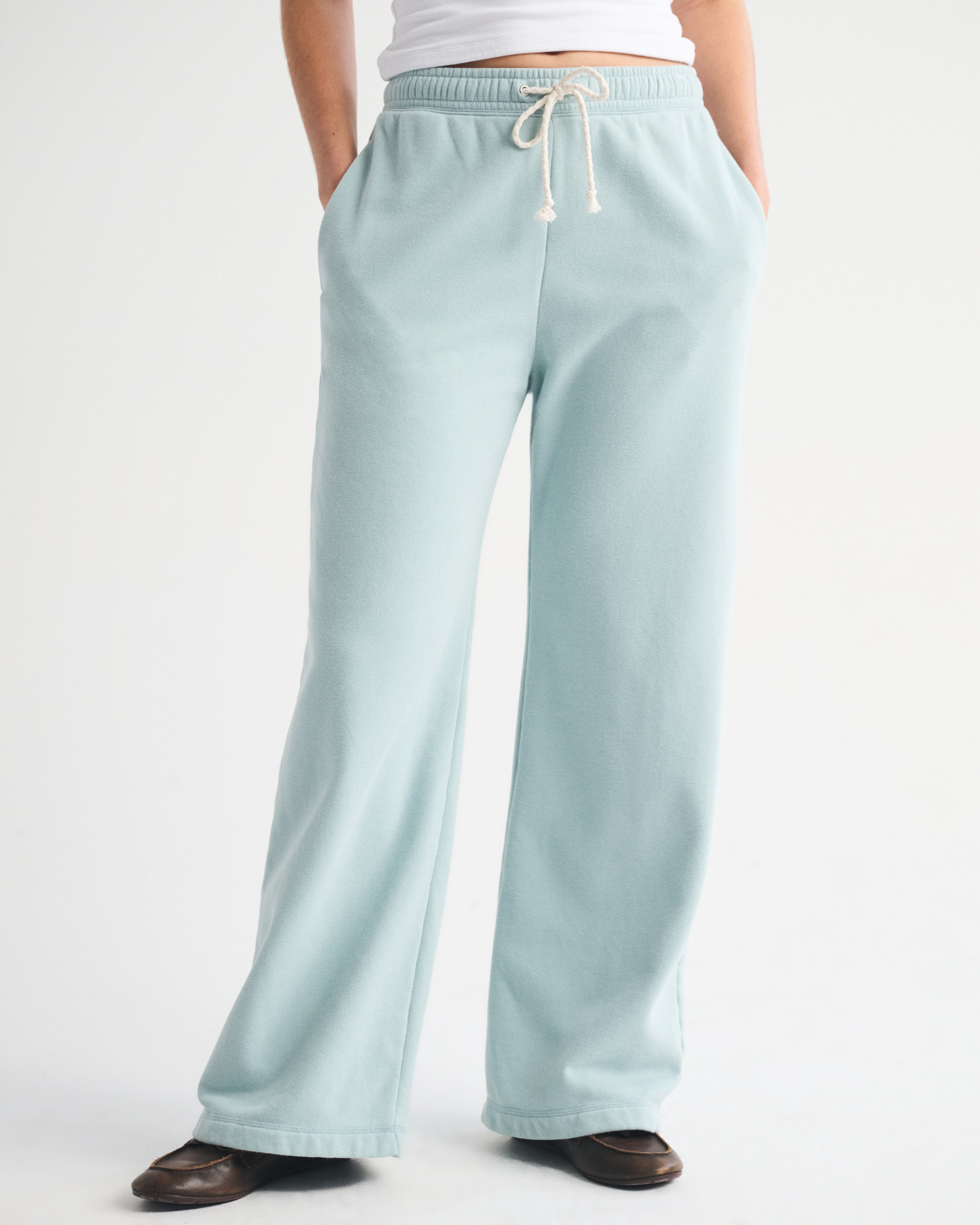 Женские брюки Abercrombie & Fitch High Rise Sunday Terry Wide Leg Sweatpant — фото 3