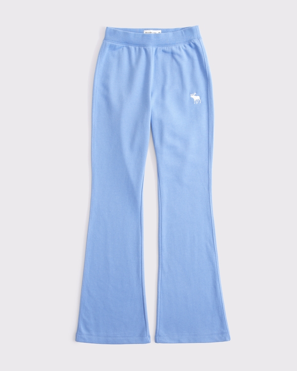 圖標毛巾布喇叭款運動褲, 藍色 view 1
