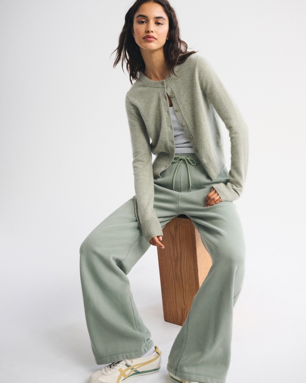 High Rise Sunday Wide Leg Sweatpant