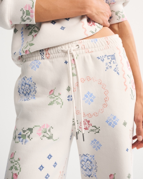 High Rise Sunday Wide Leg Sweatpant
