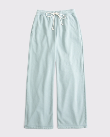 High Rise Sunday Terry Wide Leg Sweatpant from Abercrombie & Fitch - $65