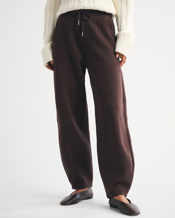 High Rise Sunday Barrel Sweatpant, Dark Coffee view 2
