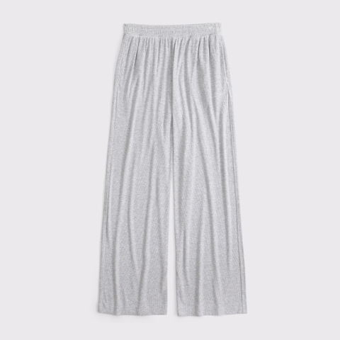 Пижамные брюки Wide Leg, в рубчик — Abercrombie & Fitch