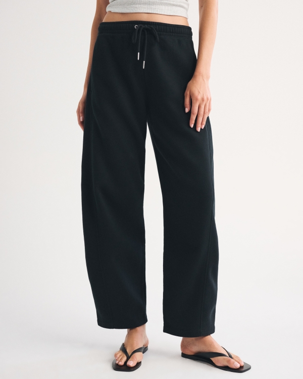 Sunday High Rise Forward Seam Barrel Sweatpant, Black view 2