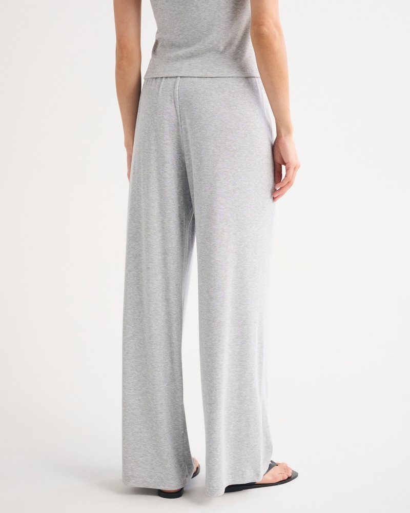 Lounge Ribbed Wide Leg Sweatpant - thumbnail 5
