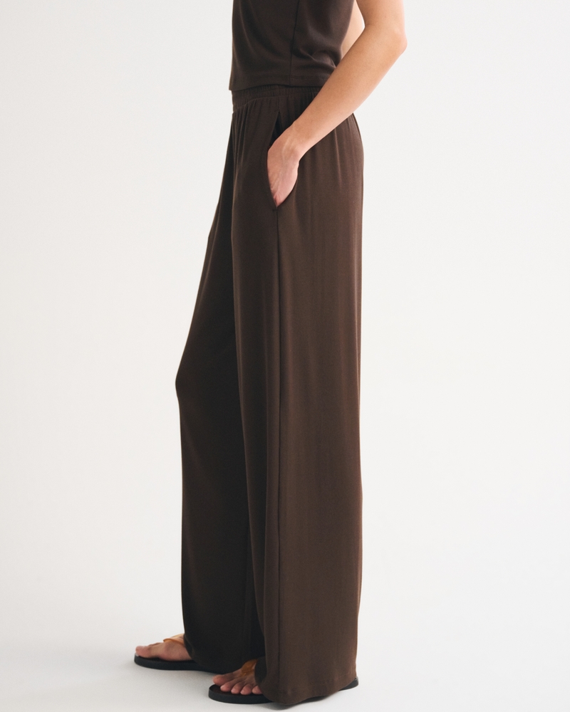Lounge Ribbed Wide Leg Sweatpant - thumbnail 9