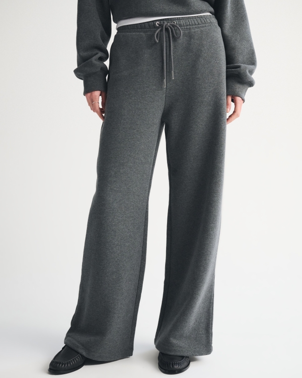Sunday Wide Leg Sweatpant, Dark Gray view 2
