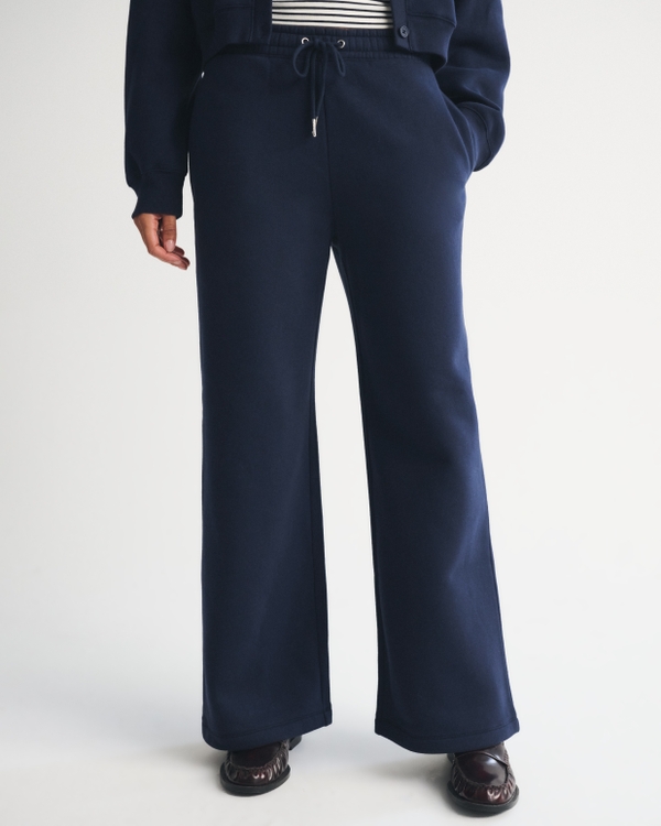 Sunday Wide Leg Sweatpant, Muted Navy view 2