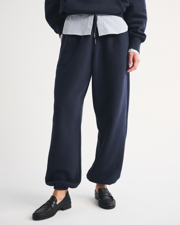 High Rise Sunday Baggy Sweatpant, Muted Navy view 2