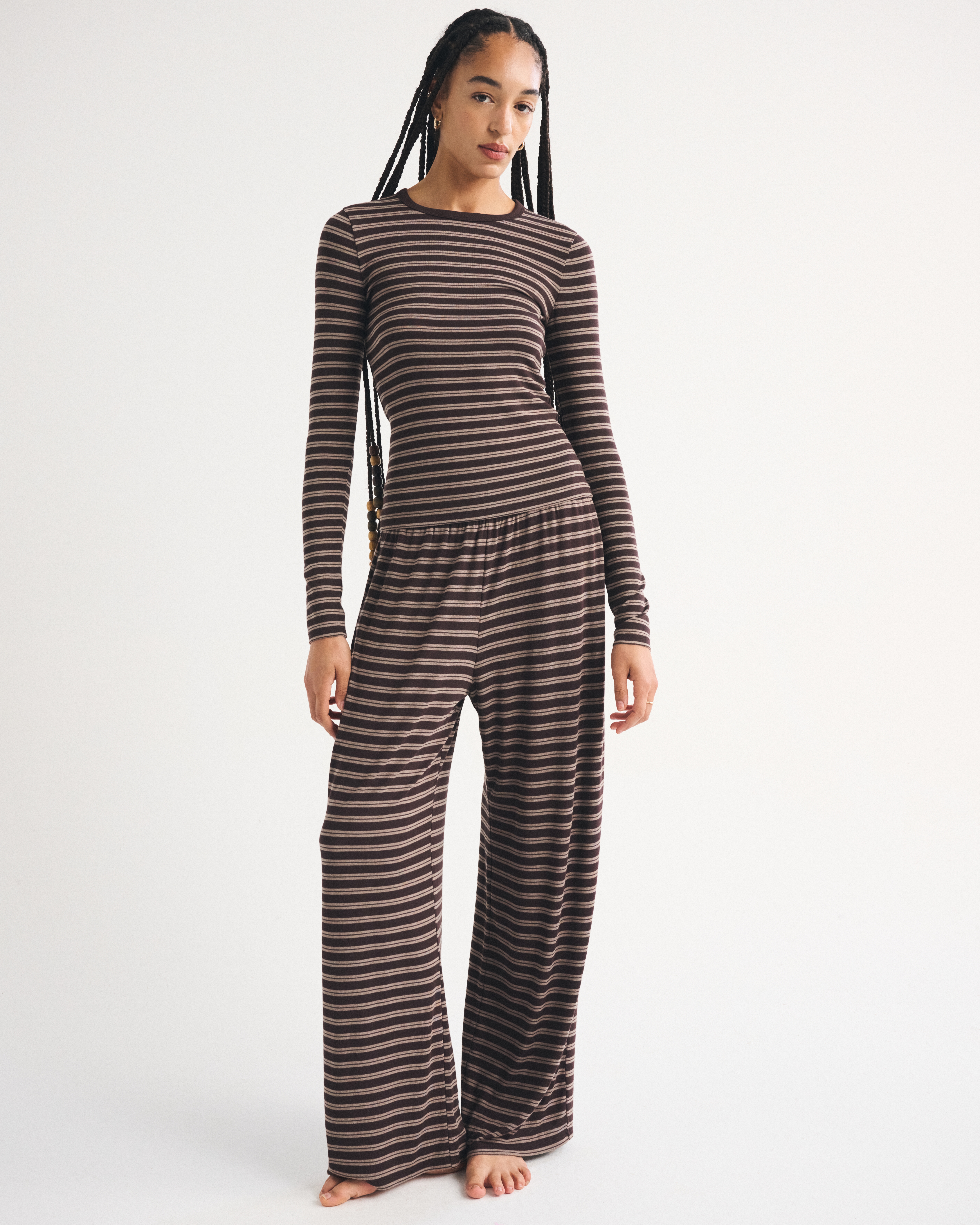 Женские брюки Abercrombie & Fitch Modal Blend Wide Leg Lounge Pant — фото 2