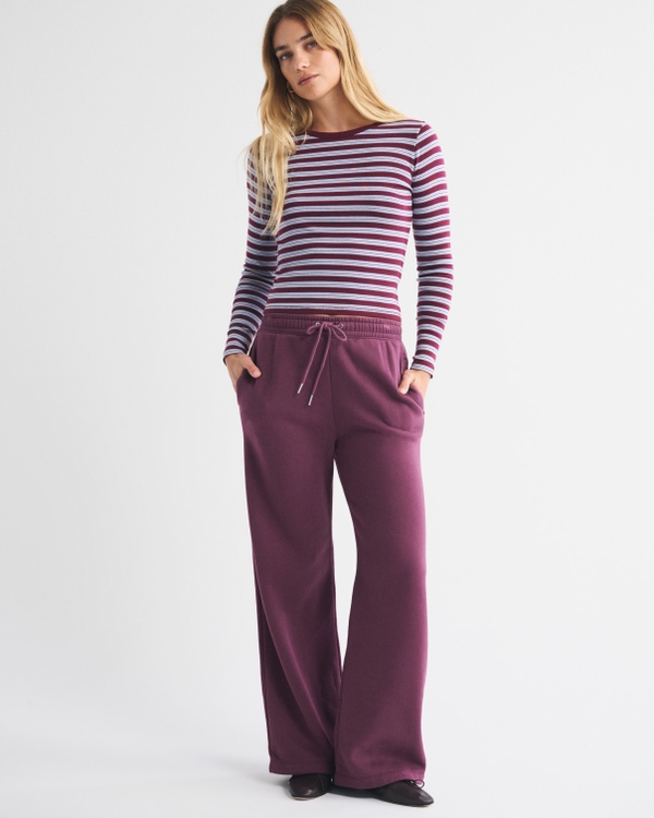 Sunday High Rise Wide Leg Sweatpant by Abercrombie & Fitch
