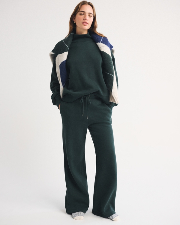 Sunday High Rise Wide Leg Sweatpant by Abercrombie & Fitch