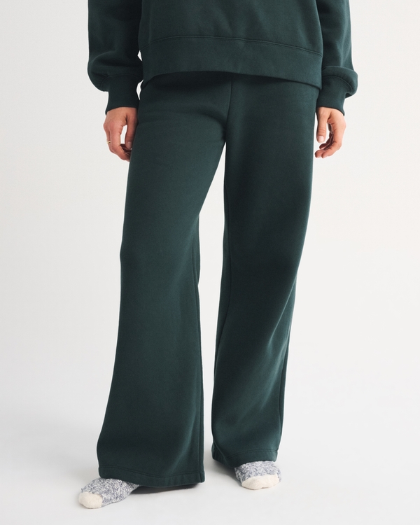 Sunday High Rise Wide Leg Sweatpant, Dark Spruce view 2