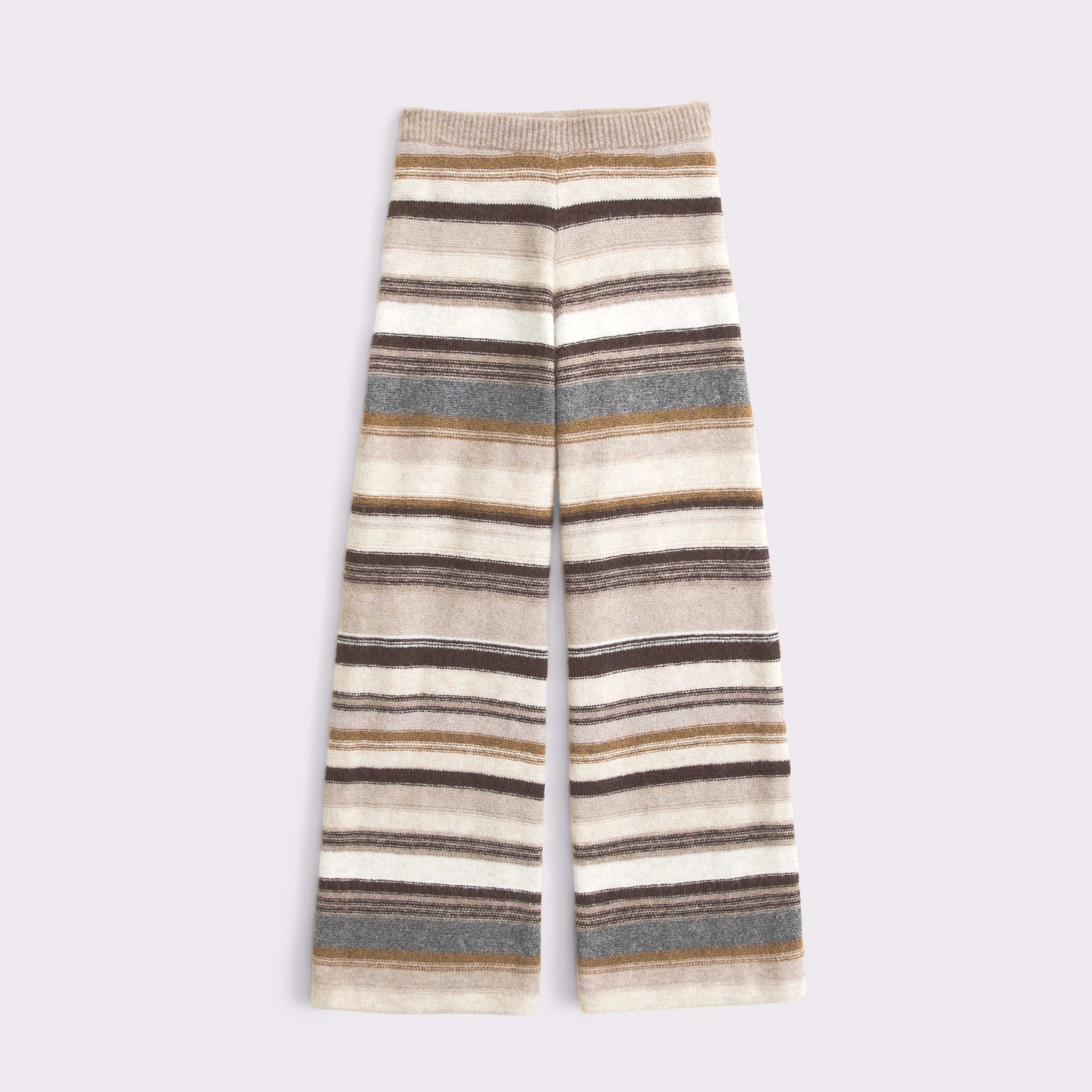 Женские брюки Abercrombie & Fitch Wool-Blend Lounge Pant, цвет: Коричневый полосатый