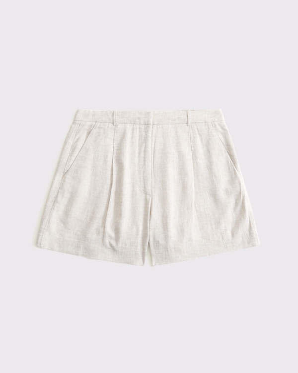 Curve Love High Rise Tailored Short, Beige view 1
