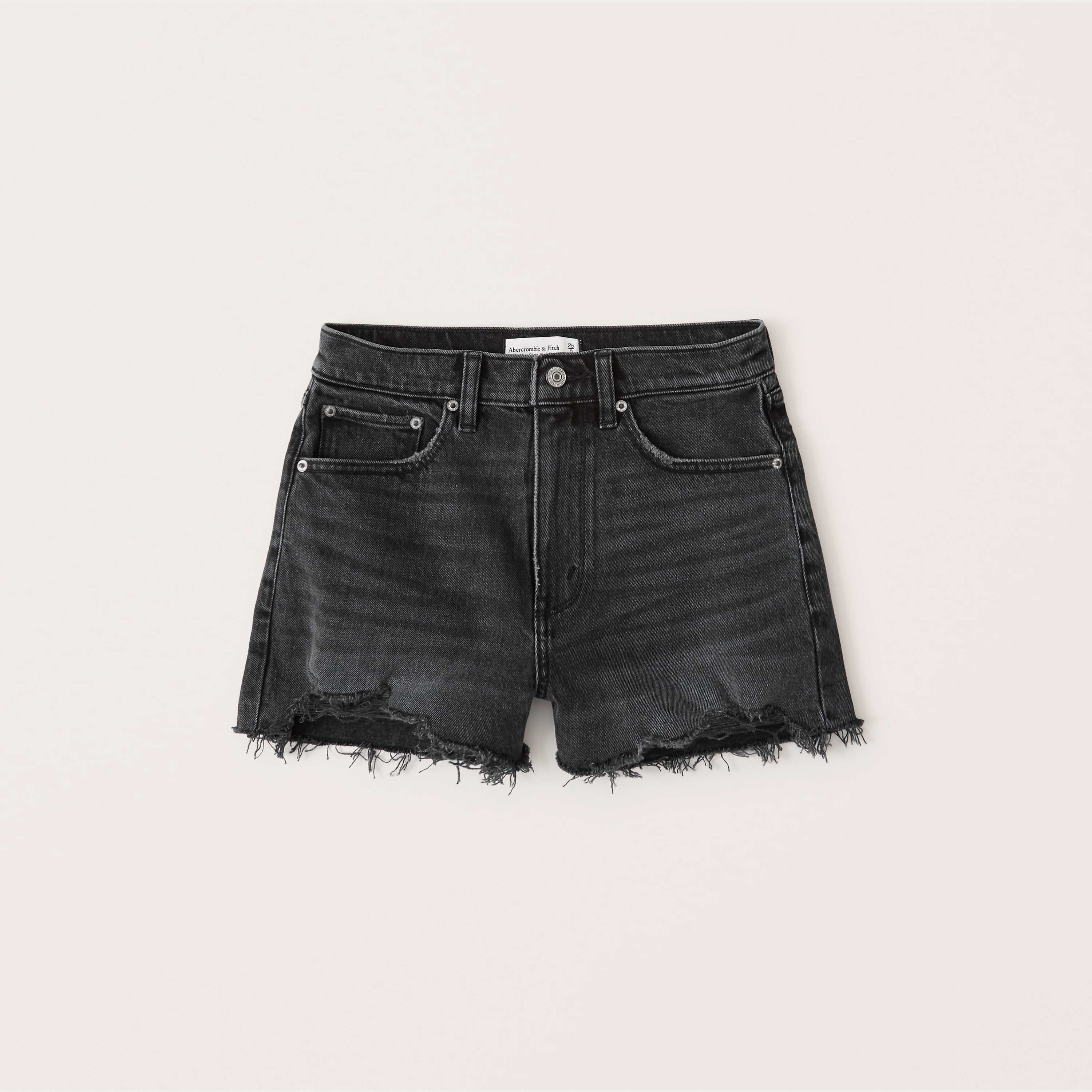 black high waisted mom shorts