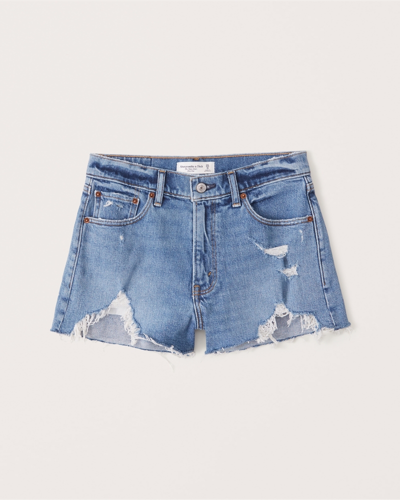 mom jean shorts abercrombie