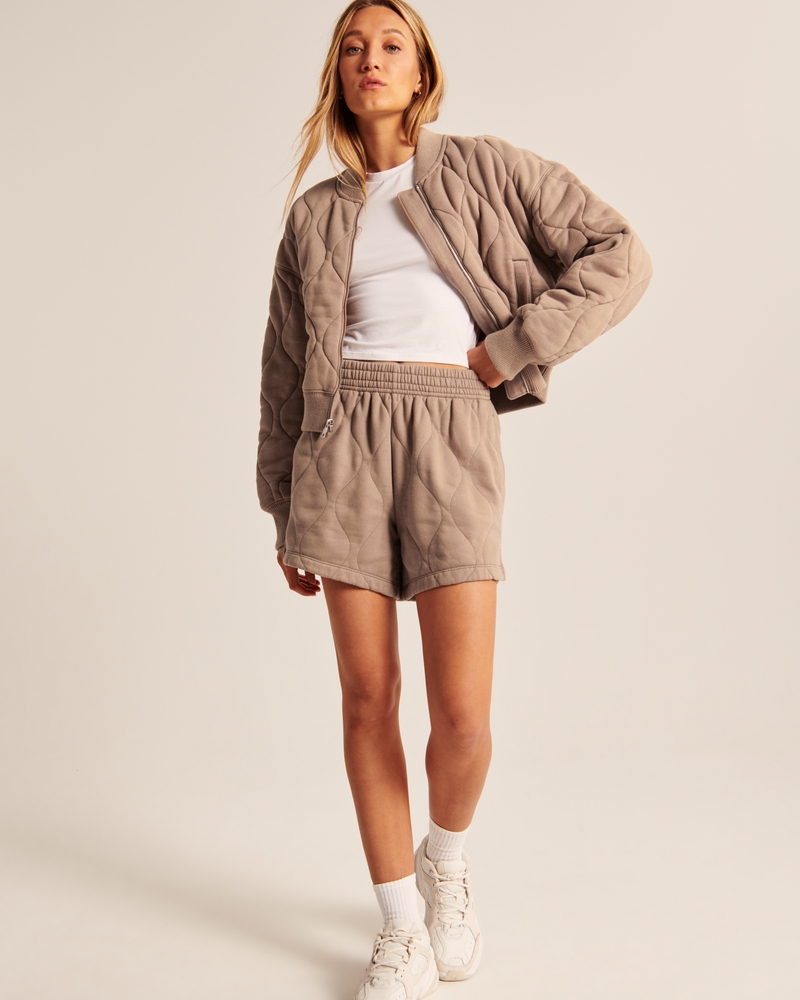 High Rise Quilted Shorts