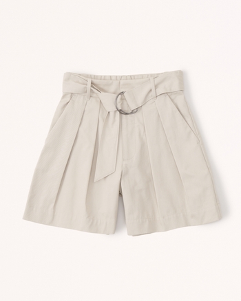 Women's Belted Twill Shorts | Women's Bottoms | Abercrombie.com