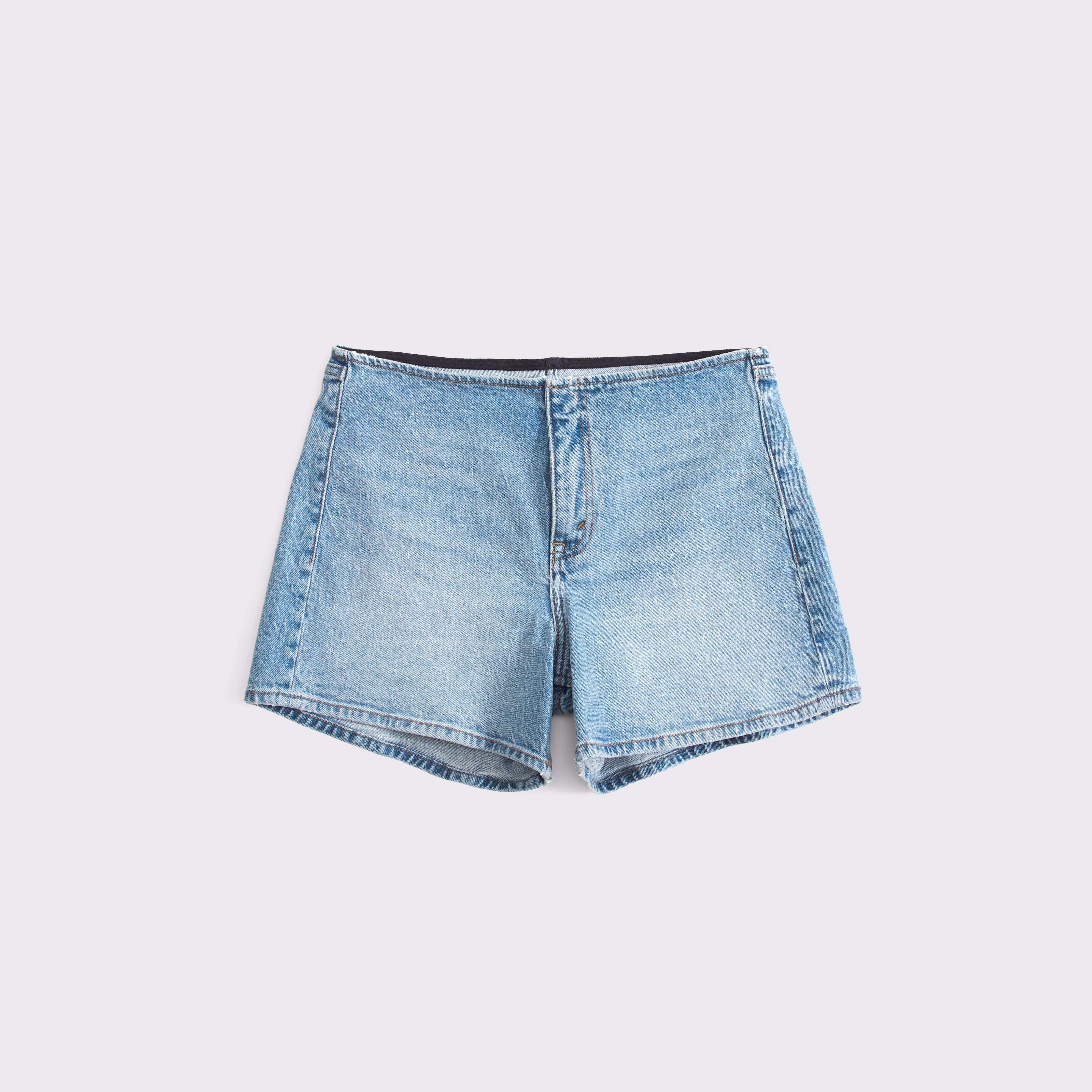 Женские шорты Abercrombie & Fitch Mid Rise Bandless A-Line Short, цвет: Средний — фото 1