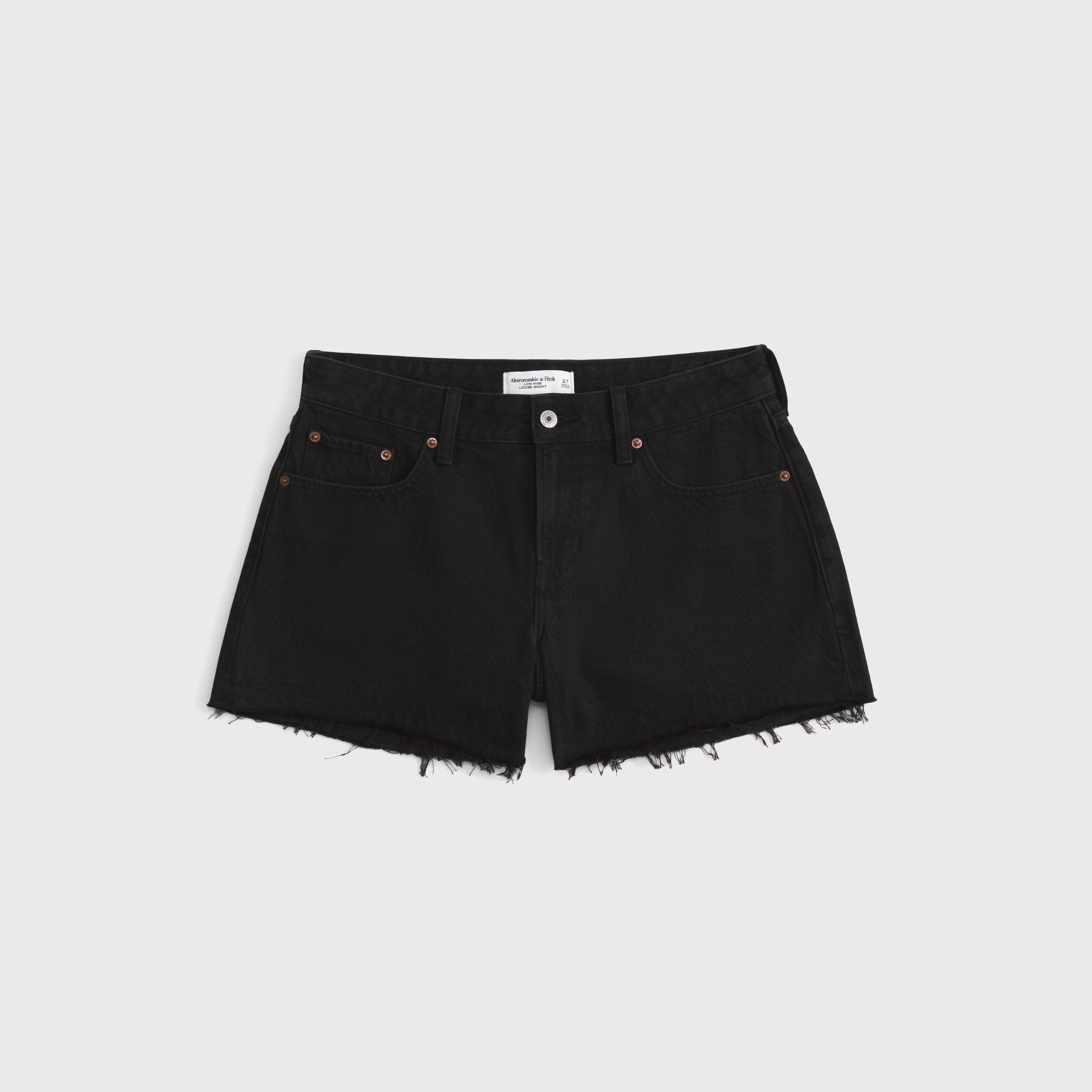 Женские шорты Abercrombie & Fitch Curve Love Low Rise Ultra Loose Short, цвет: Чёрный — фото 1