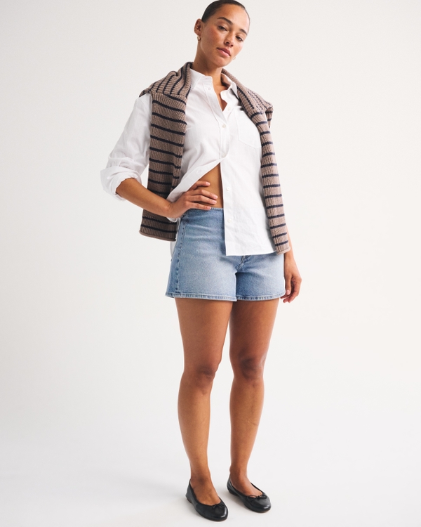 Curve Love Mid Rise Waistless A-Line Short, Medium view 2