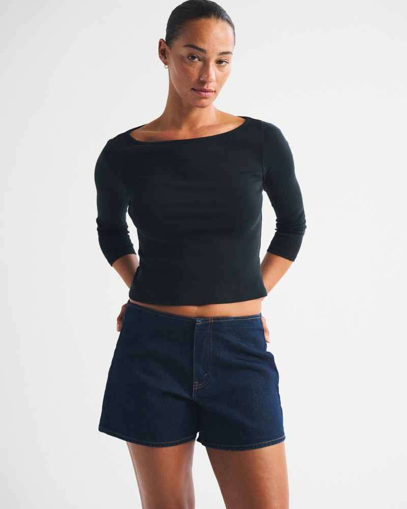 Curve Love Clean Waist Mid Rise A-Line Short - thumbnail 9