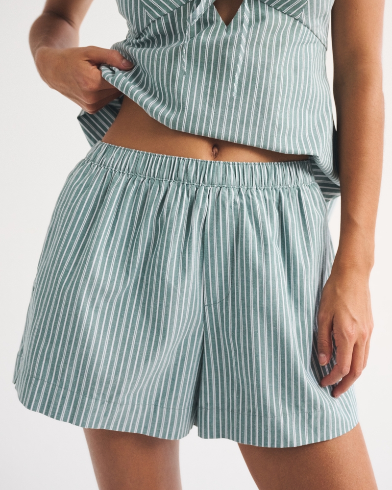 High Rise Poplin Pull-On Short