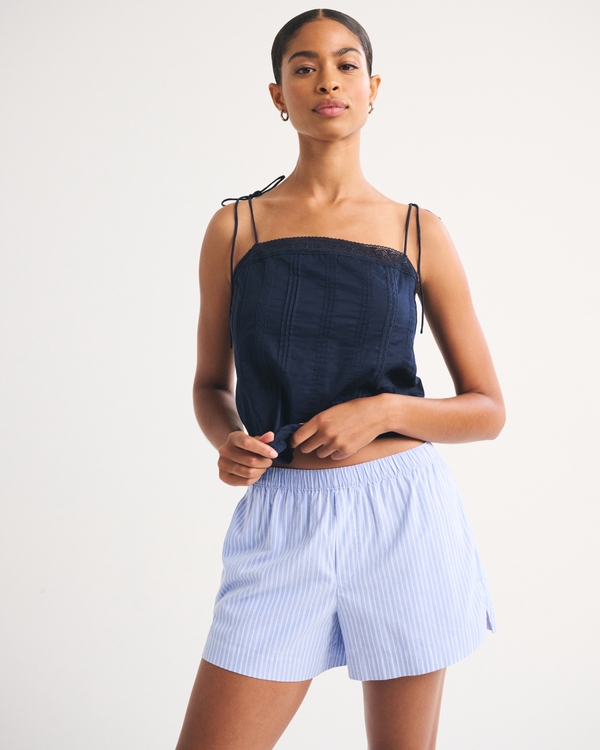 High Rise Poplin Pull-On Short