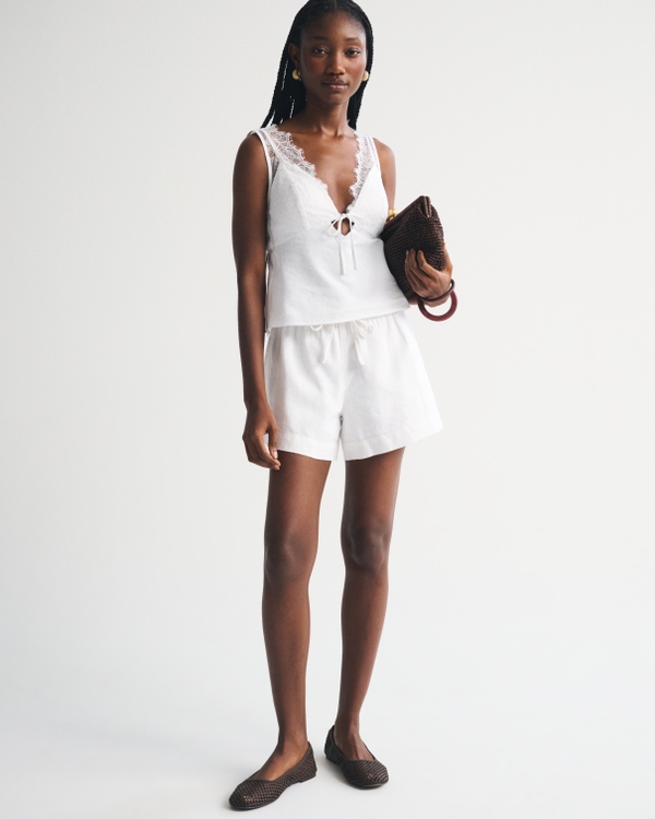 High Rise Pull-On Short, White view 2