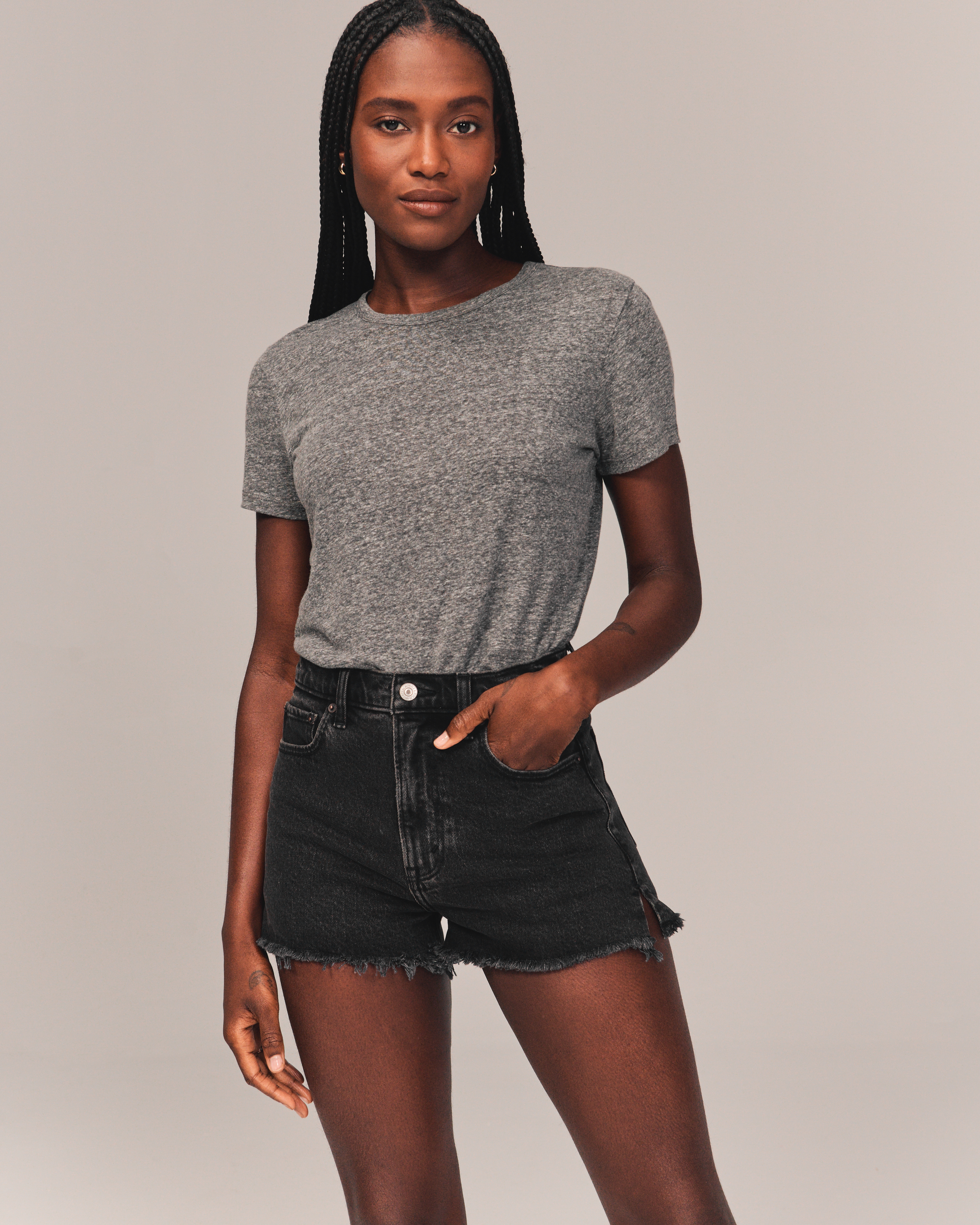 Where to buy clearance high waisted black shorts