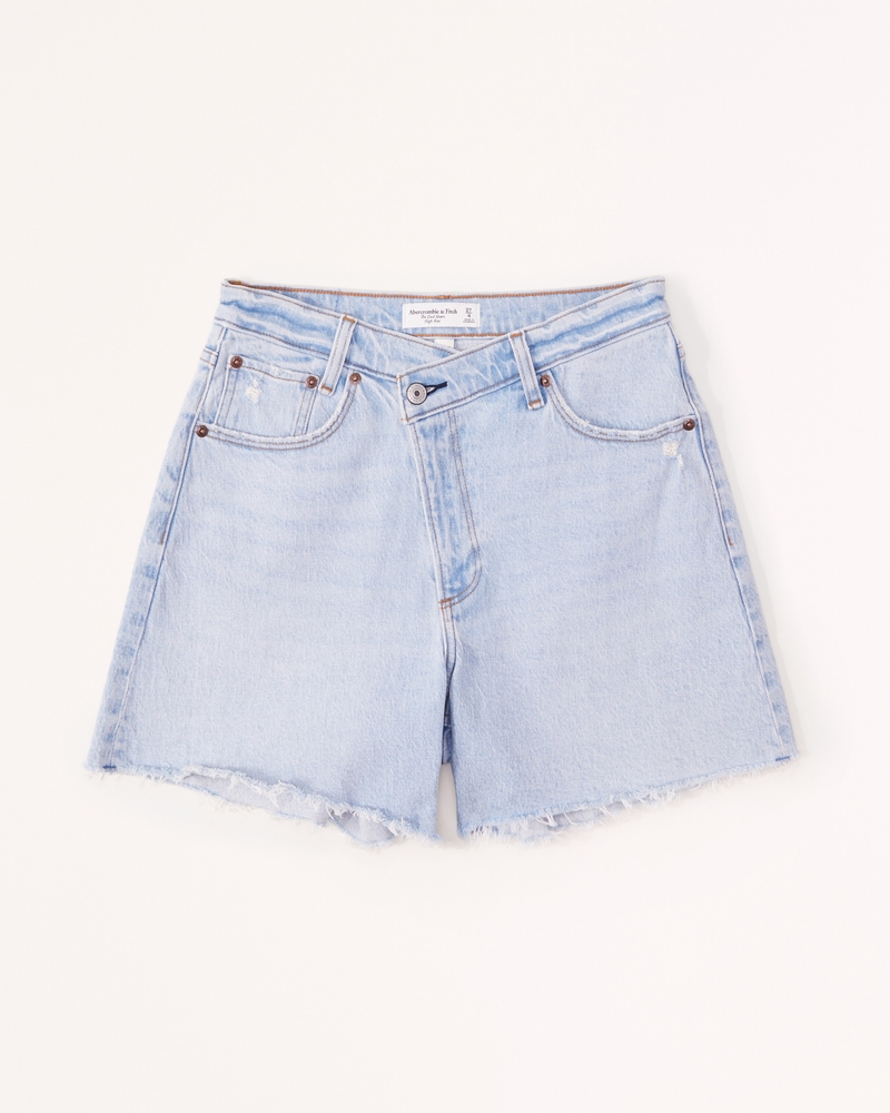 Women's Curve Love High Rise Dad Shorts | Women's Bottoms | Abercrombie.com