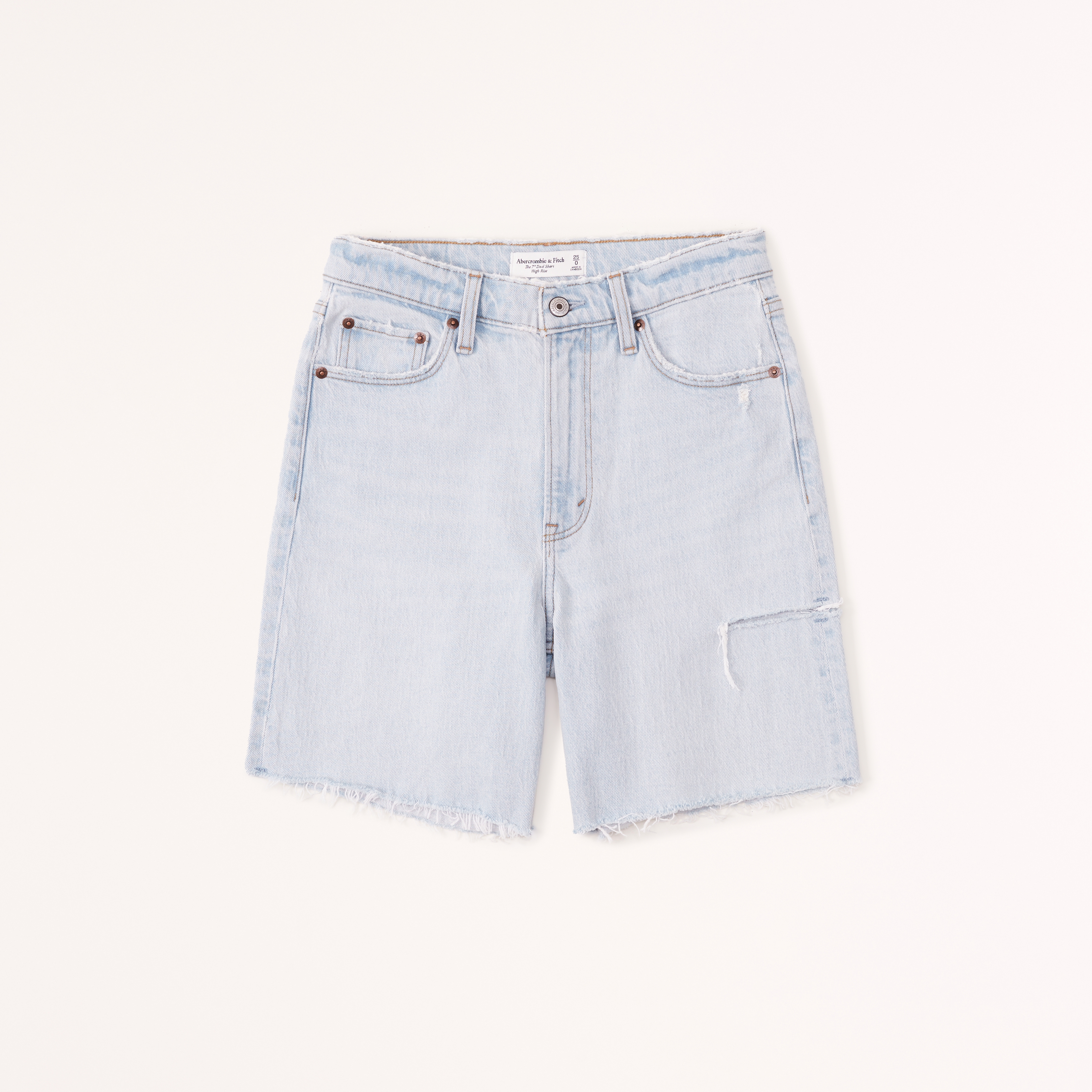 Abercrombie high rise hot sale denim shorts