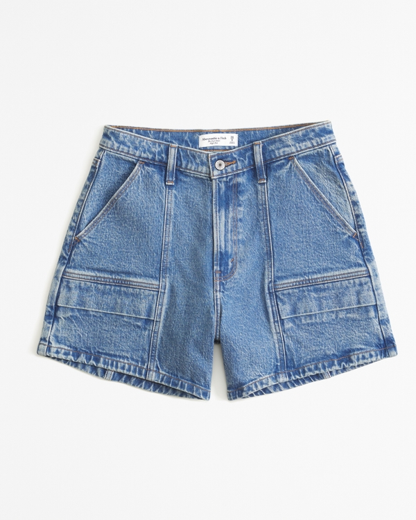 Curvy JB Long Cut Off 2 Button Dad Shorts main image 1