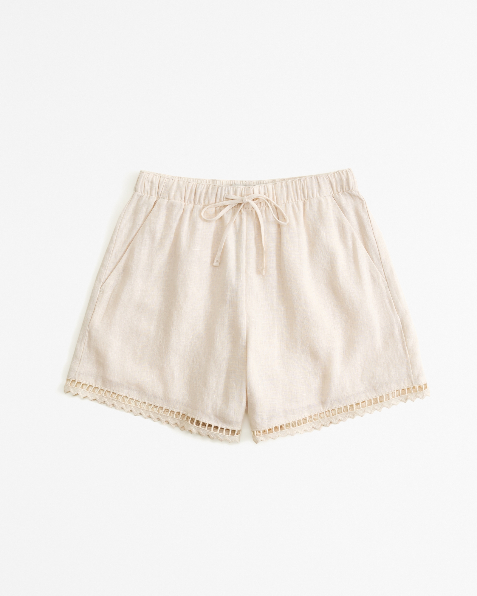 linen boxer shorts with wrap around front panels CHERISH womens sleepwear  range - made to order