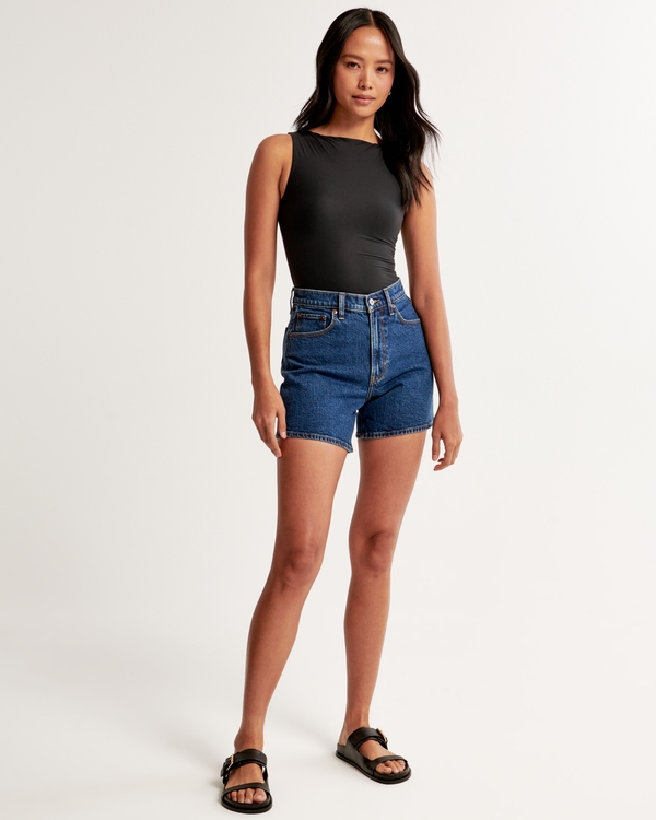 Women's High Rise Dad Shorts | Abercrombie & Fitch