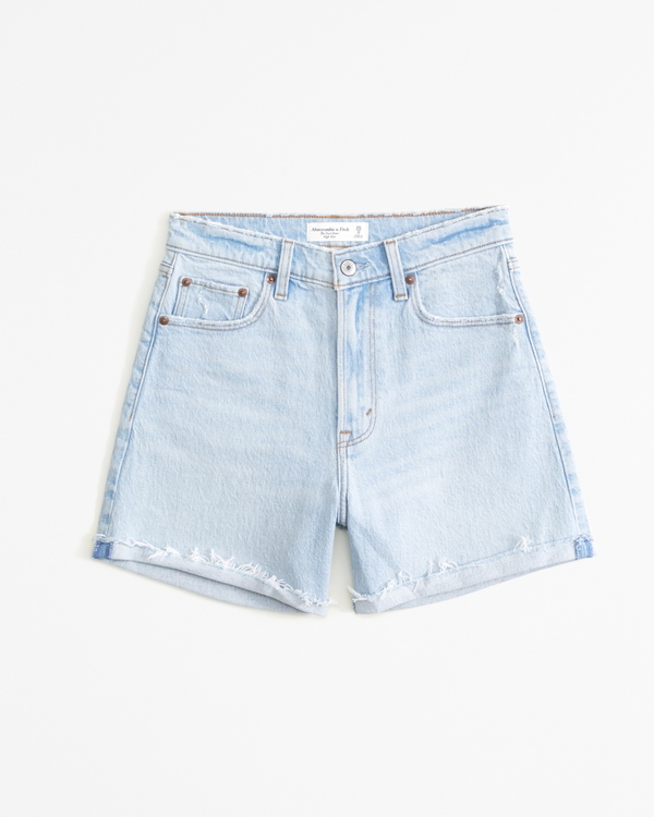 Short dad à taille haute, Light Wash